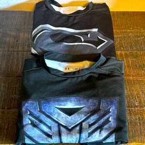 Under Armour Compression Super Man and Transformer Shirts